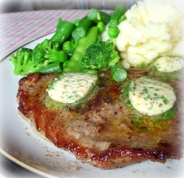 The English Kitchen Pan Fried Steaks with Parsley Butter for Two