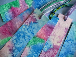 bookmarks salt bookmark watercolour watercolor salty painting diy paper water craft crystals crystal paint paints paintings dye different marks watercolors