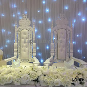 White Lion Head Throne Chairs