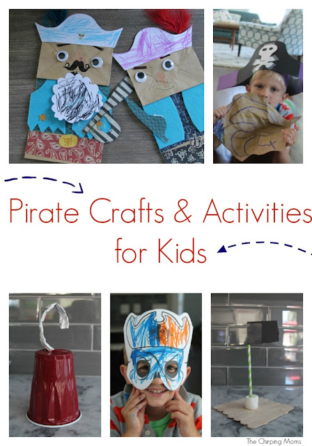 Pirate Crafts & Activities for Kids || The Chirping Moms