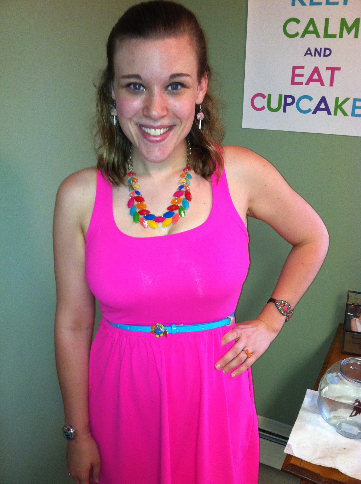 Colour Me Bristol And Another Pink Dress In Diffe Colours Than Hot Pink Though And Once Again I M Rocking My New Francesca S Collections Necklace Ha Have A Great Weekend