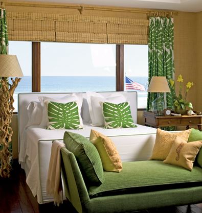 The Hawaiian Home Blog: Tropical Green Master Bedroom