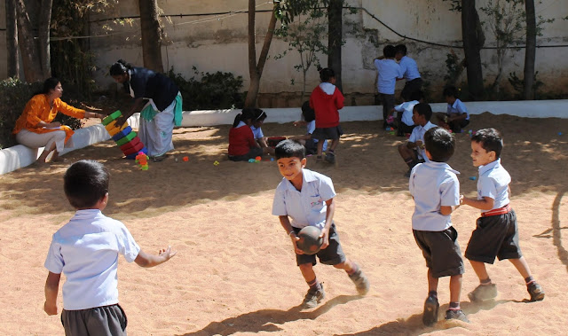 Trio Tots participate in unstructured free play on Global School Play Day