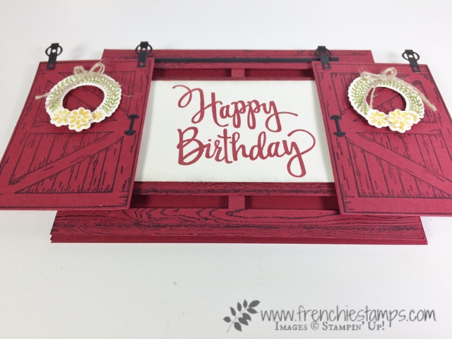 Double Slide Barn Door, Country Livin", Stampin'Up!, Sliding Cards,