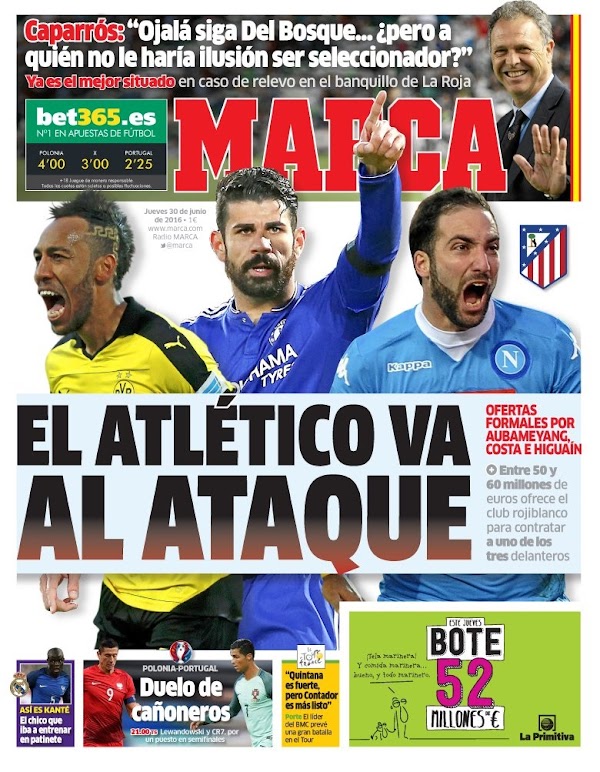 Atlético, Marca: "El Atlético va al ataque"