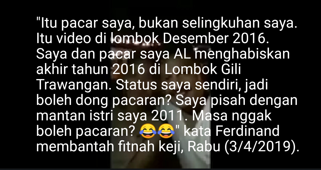 Dituduh Selingkuh Ferdinand Hutahaean Fitnah Itu Video Saya