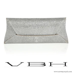 Crown Princess Mette-Marit style VBH Manila Stretch Stingray Envelope Clutch