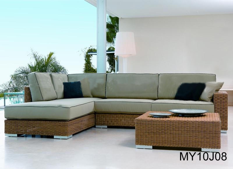 Lark Jardin Juegos de living de jardin en aluminio y rattan / sofa set