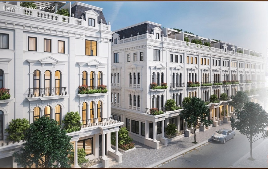 Thiết kế mẫu 2 nhà liền kề Louis City đại mỗ Thiết kế mẫu 2 nhà liền kề Louis City đại mỗ