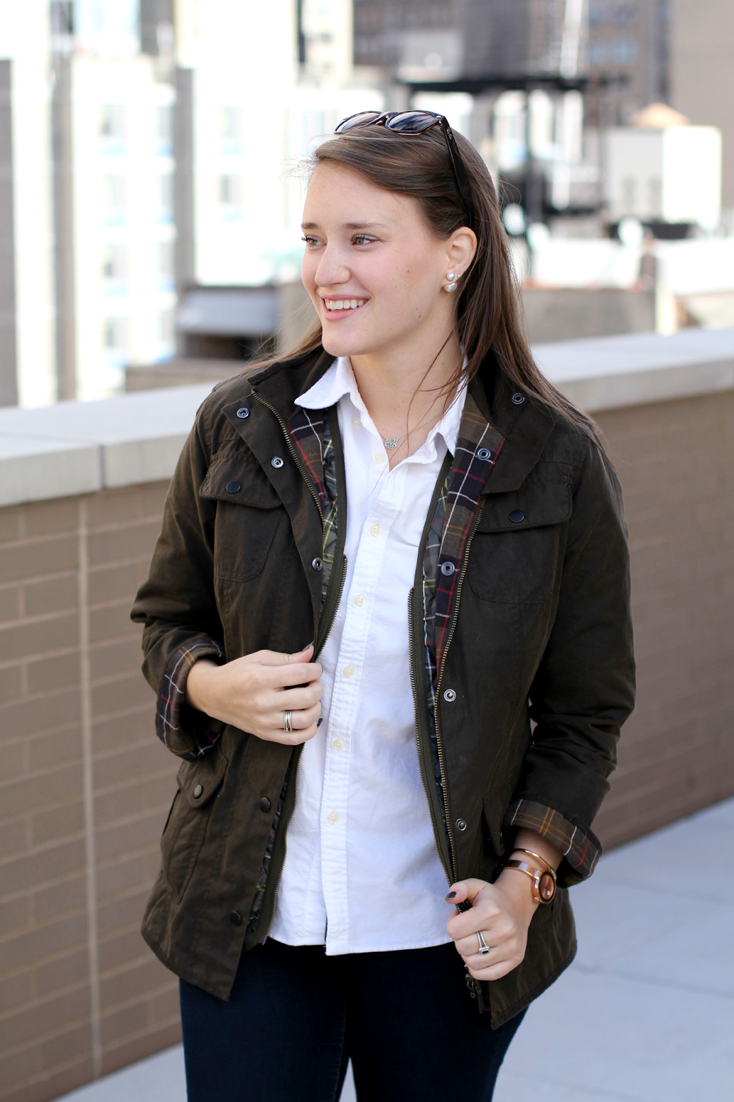 Barbour Waxed Utility Jacket and Barbour Tartan Quilted Vest | New York ...