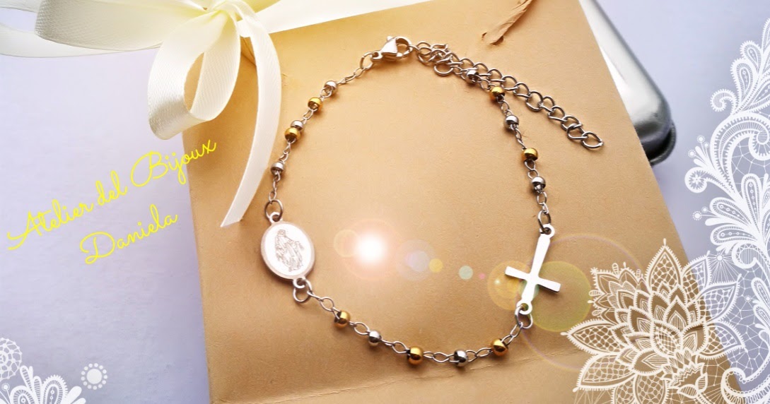 Coroncine Rosario Per Prima Comunione Atelier del Bijoux: Prima comunione santo Rosario bracciale bimbo bimba