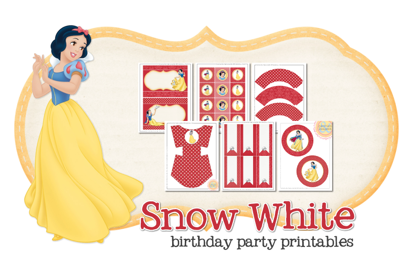 Imprimible gratis de Blancanieves - Fiesta de princesas