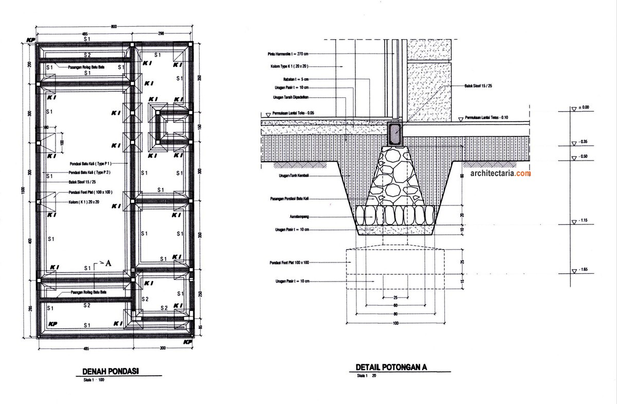 Kreasi Gambar Denah Rumah Toko Tampak Modern 4