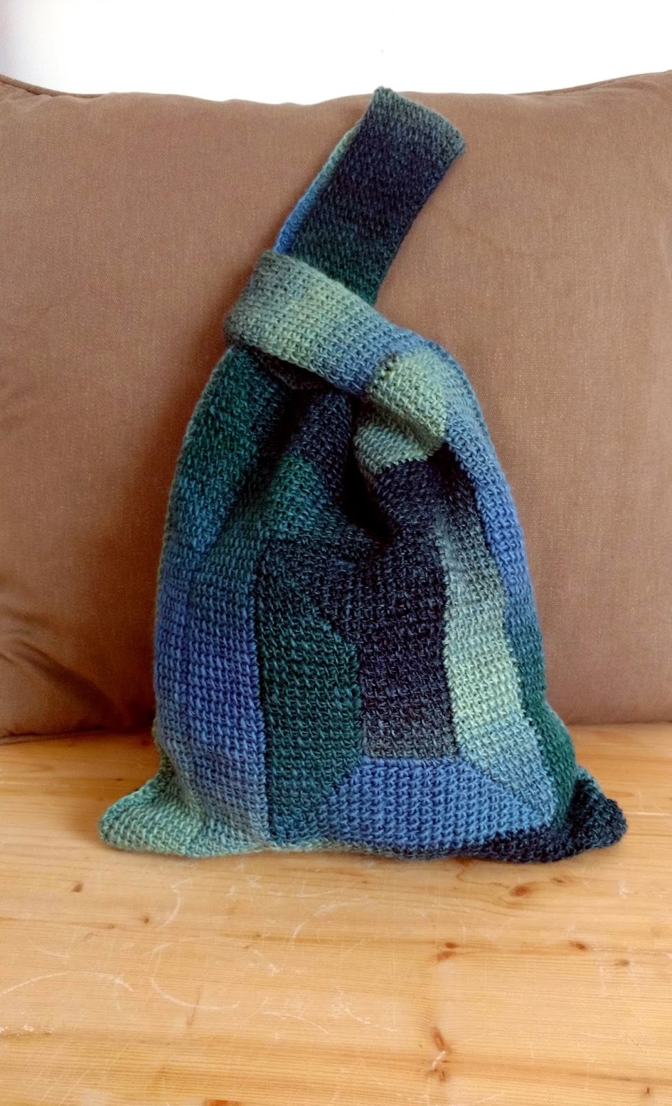 New Pattern: Japanese knot Bag in Tunisian crochet "ten-stitch"