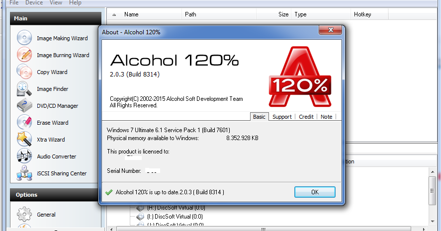 alcohol 120 install reboot