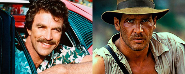 Tom Selleck como Indiana Jones (Raiders of the Lost Ark)