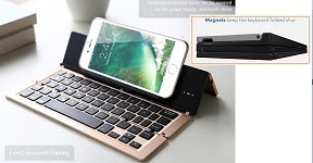 https://blogladanguangku.blogspot.com - Keyboard Wireless / Keyboard Mini Triple Folding BT 3.0 Laptop Gadget Bluetooth Keyboard Smartphone, And Phone Gaming