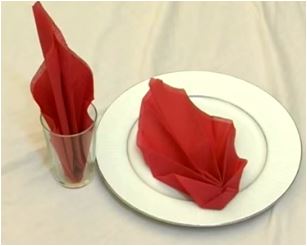 Δίπλωμα πετσέτας για επίσημο δείπνο