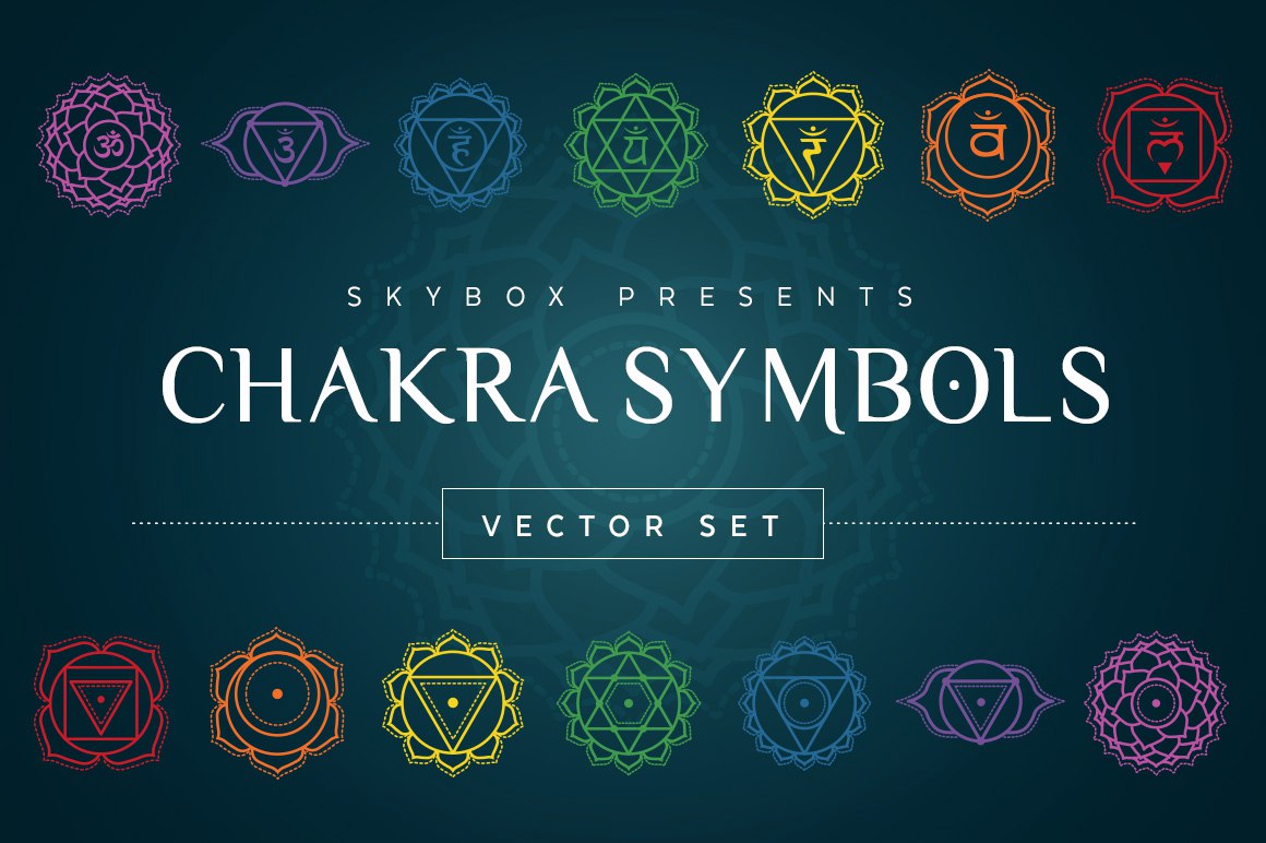 Chakra Symbols Vector Set (#eps #ai #svg #png) | mDesign