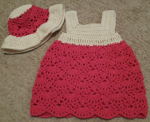 Lacy Shells Dress Crochet Pattern