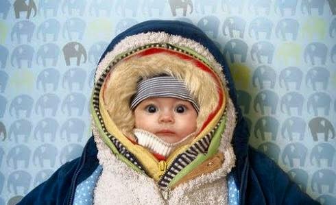 Baby Wrapped Up In Layers