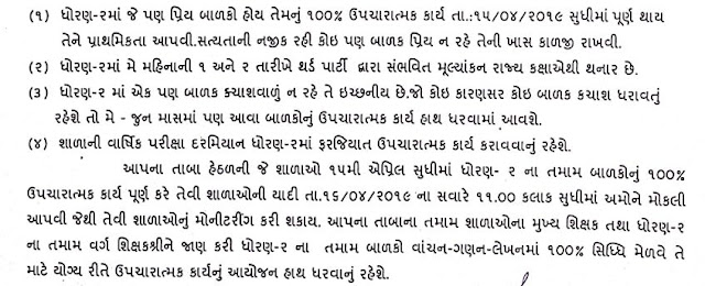 STD 2 NA TAMAM BALAKO NI VANCHAN-LEKHJAN ANE GANAN MA 100 % SIDHDIHI PRAPT KARVA BABAT LETTER