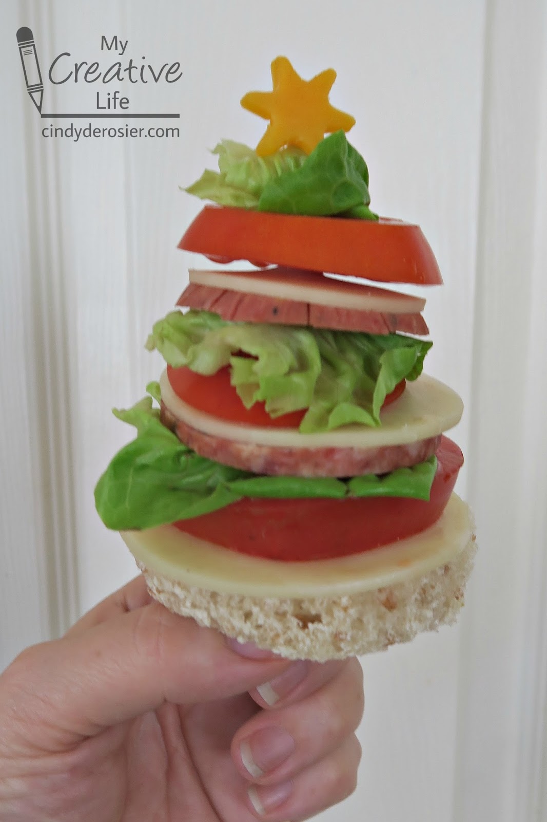 Cindy deRosier My Creative Life Christmas Tree Sandwich Kabobs