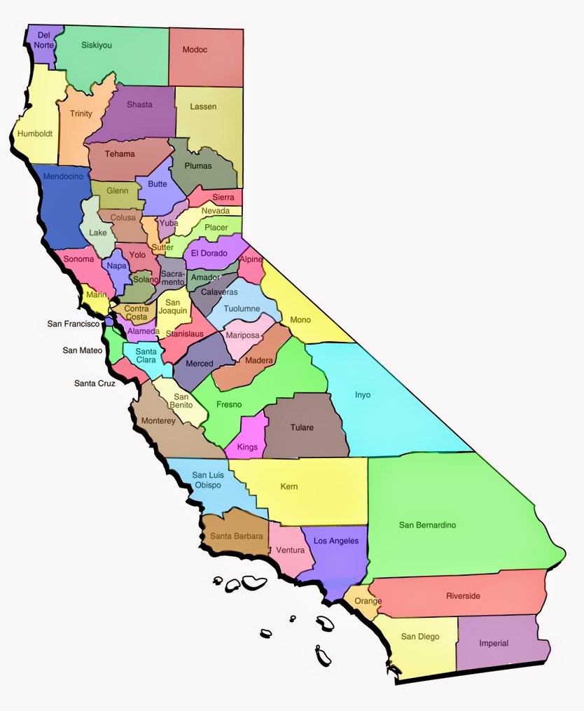 Printable California Map - Printable Templates