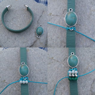 Armbandenset groen blauw