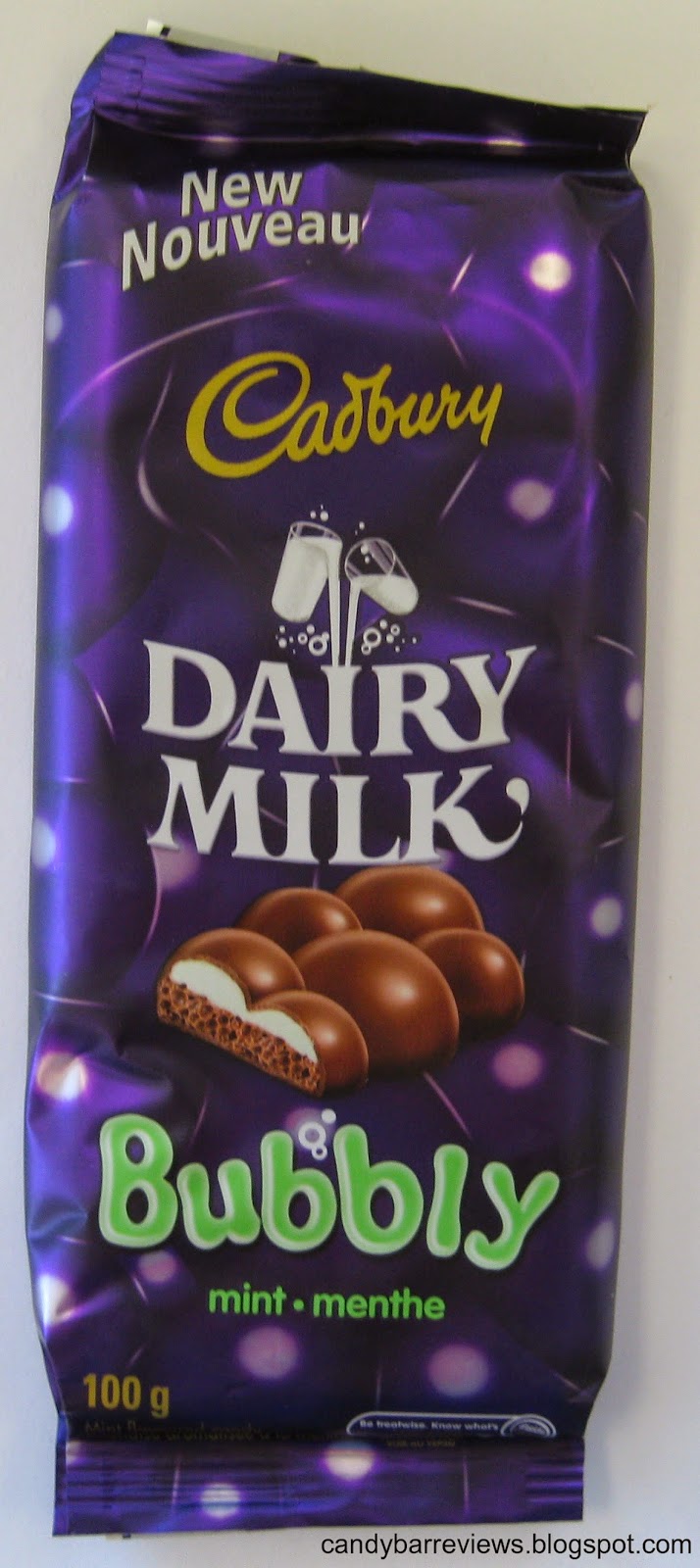 Candy Bar Reviews Dairy Milk Bubbly Mint