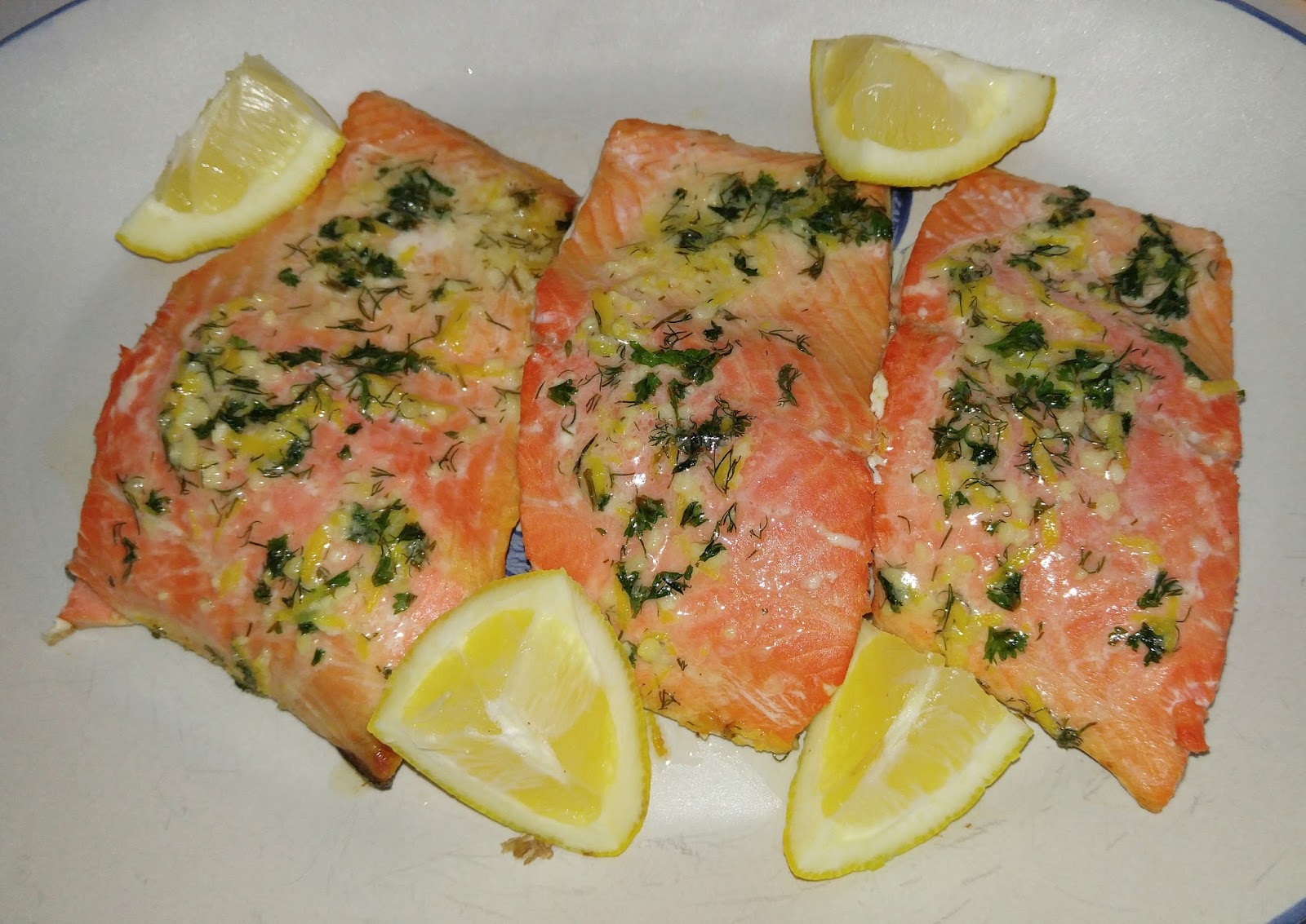 Rebecca's Amazing Creations: Lemon and Herb Baked Salmon