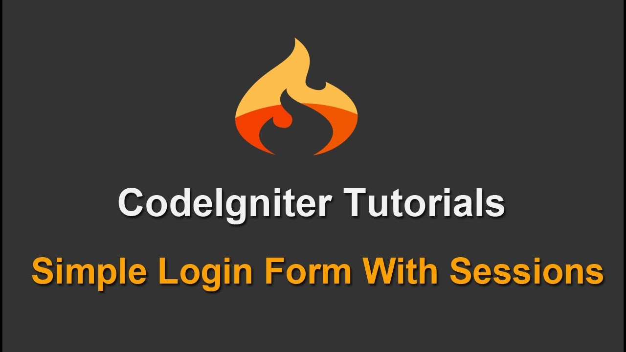 CodeIgniter Simple Login Form With Sessions