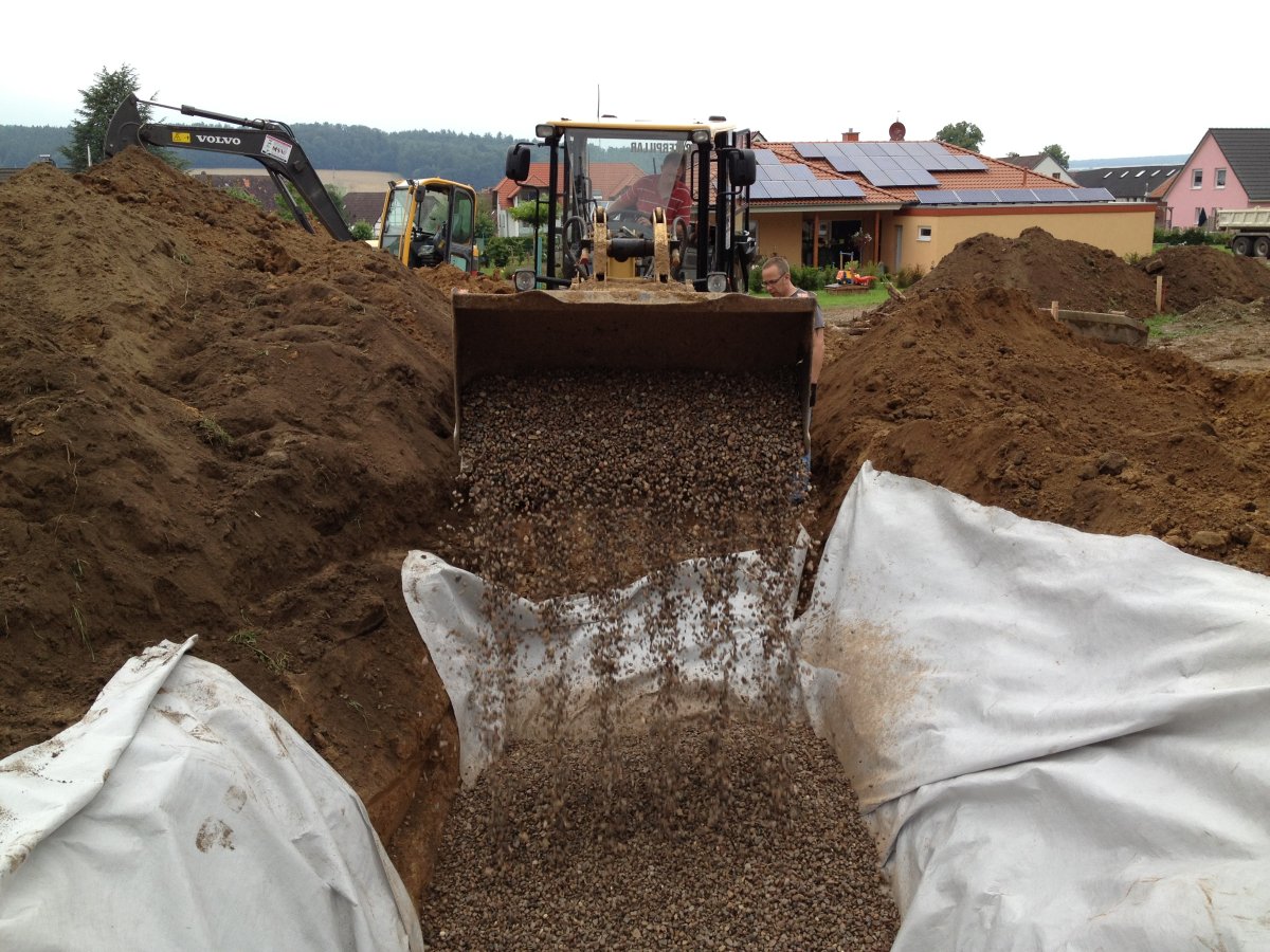 Mein Baublog Rigole und Erdarbeiten