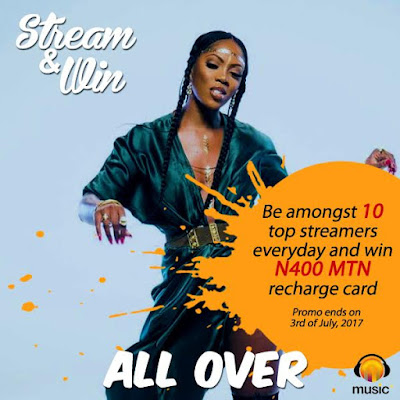 0 All Over by Tiwa Savage give away on Music Plus
