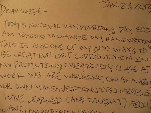 100 Ways To Be Creative: Change Your Handwriting