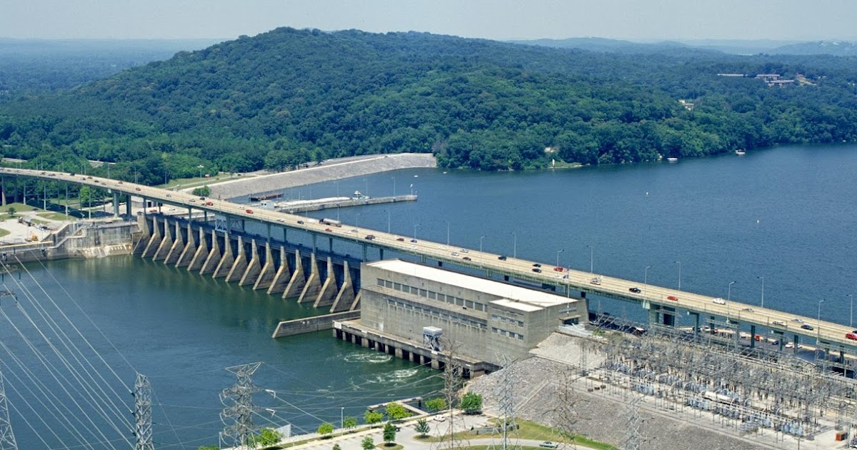 Industrial History Chickamauga Dam in Tennessee River in Chattanooga, TN