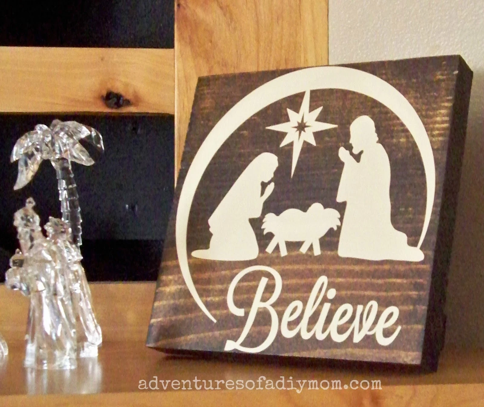 Wooden Nativity Sign