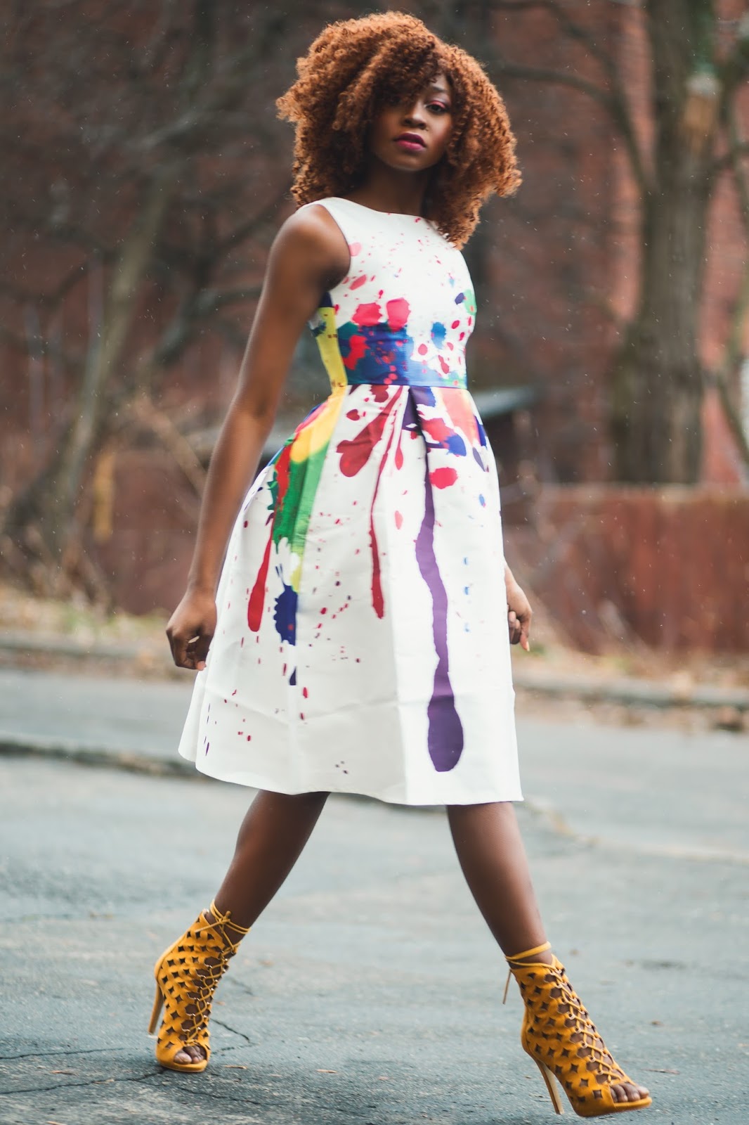 PAINT SPLATTER PRINT DRESS Melody Jacob