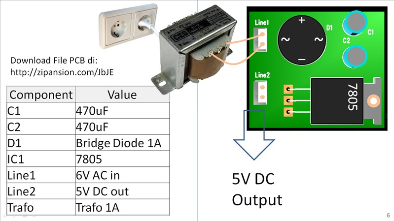 Rangkaian Dc Power Supply Dc Adaptor 5v Untuk Charger Hp Smartphone Niguru Indonesia