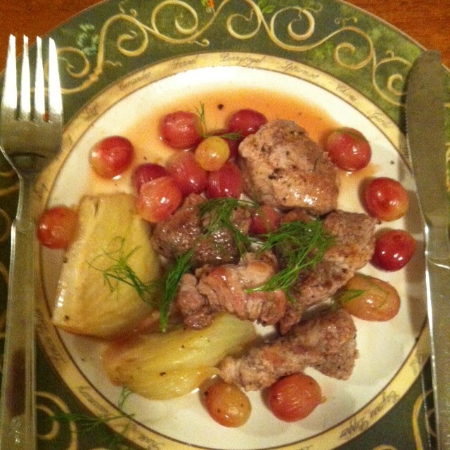 EwE Pork Tenderloin with Fennel and Grapes Put Some Pork on Your