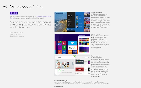 Actualización de Windows 8
