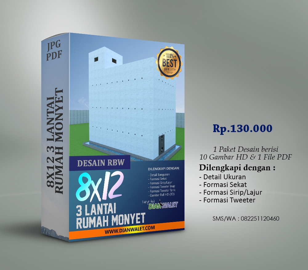 Desain Bangunan Walet 8x12 3 Lantai Premium DIAN WALET Desain Bangunan Walet 8x12 3 Lantai Premium DIAN WALET