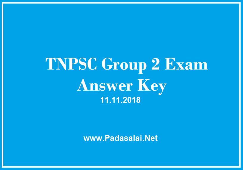 TNPSC Group 2 Answer Key 2018 Download No.1
