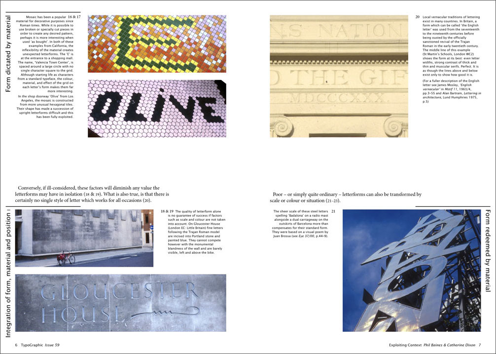 Encounters Typography Matt Thom designs: Exploiting Context - typography article