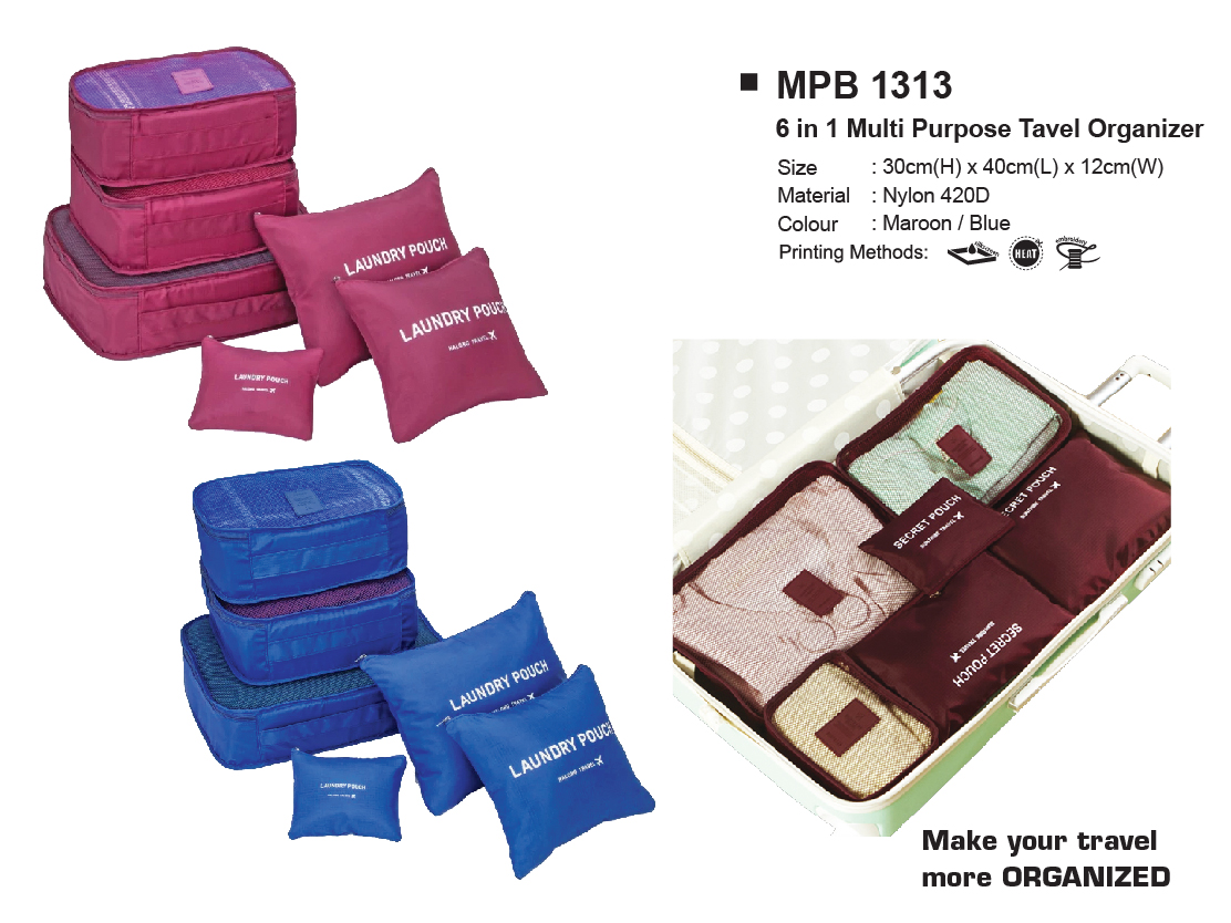 6 IN 1 MULTI PURPOSE TRAVEL ORGANIZER