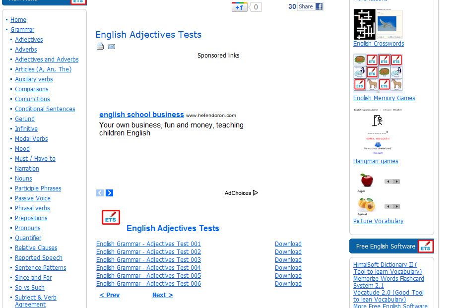 English and Other Self Improvement: English Test Store (http://www ...