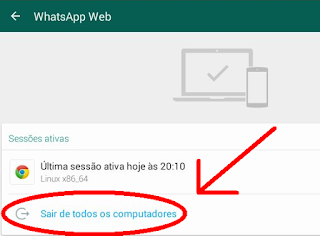Como desconectar o Whats do notebook