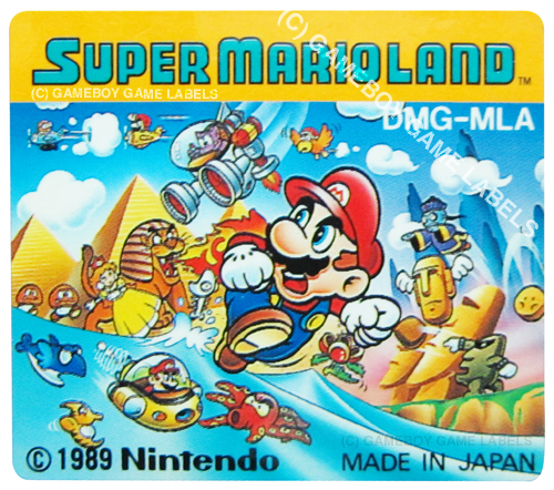 Super Mario Land / スーパーマリオランド ~ Gameboy Game Labels