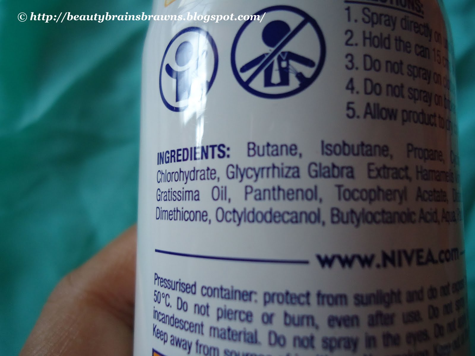 Nivea Whitening Deodorant Spray Review BEAUTY, BRAINS AND BRAWNS