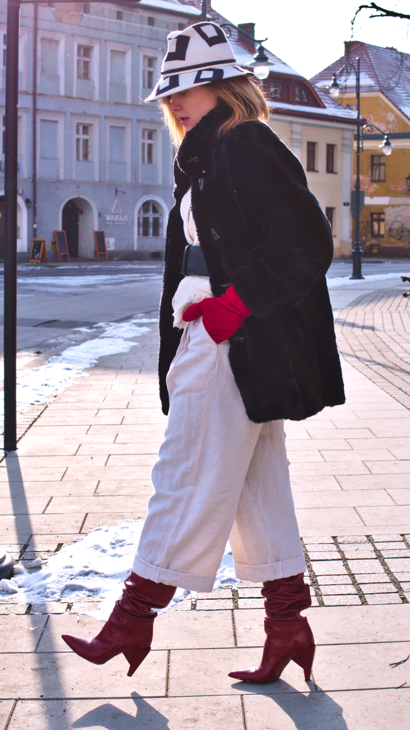 #zimowastylizacja #futerko #winterlook #outfit #kozakizara #czarnefuterko #streetwear